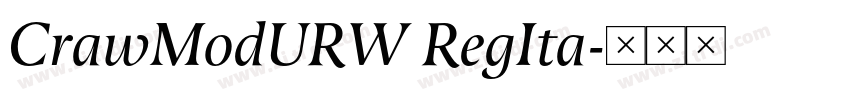 CrawModURW RegIta字体转换